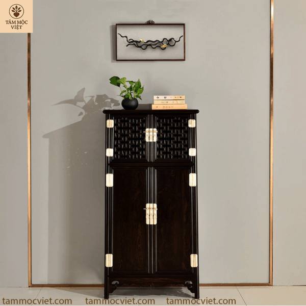 Tủ decor cao cấp gỗ trắc