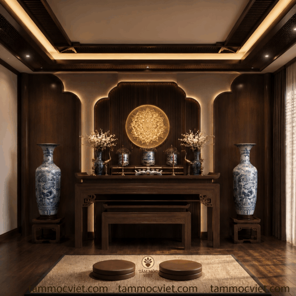 Không gian thờ hiện đại 20m2